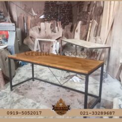 ساخت میز کار چوبی تنه درختی چوب طبیعی