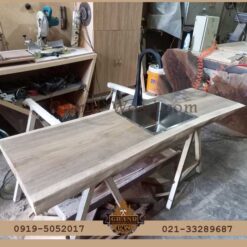 صفحه کابینت چوبی روستیک برای آشپزخانه