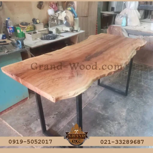 ساخت میز بار روستیک چوب تنه درخت چنار