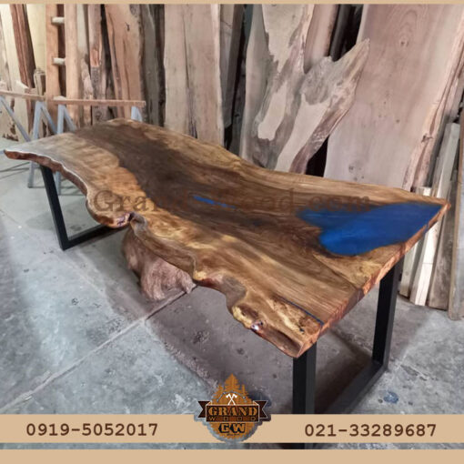 میز ناهار خوری ۱۲ نفره اسلب روستیک گردو ۲۵۰ ساله
