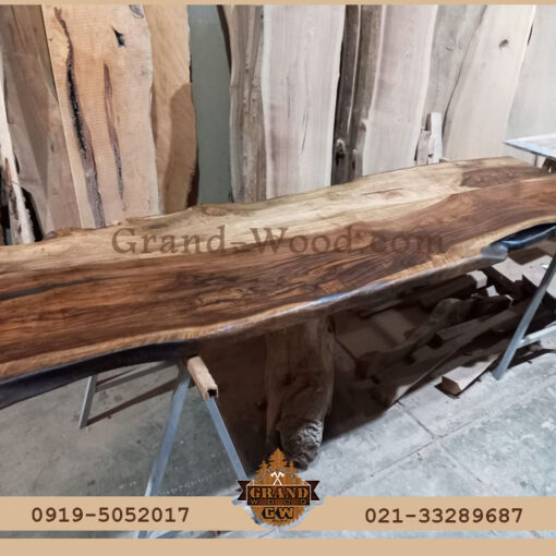صفحه اسلب روی کابینت روستیک چوب گردو