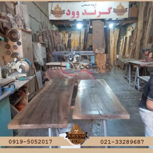 سفارش صفحه اسلب میز بار روستیک تنه درختی