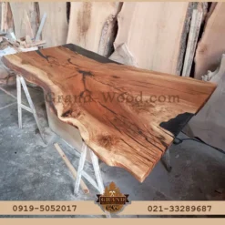 میز تنه درختی صفحه اسلب روستیک ترکیب رزین اپوکسی