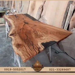 میز صفحه اسلب روستیک تنه درخت بلوط 700 ساله