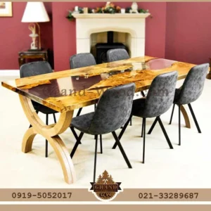 میز ناهار خوری Epoxy resin table