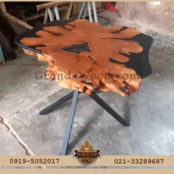 سفارش میز ناهارخوری ۴ نفره روستیک تنه درخت توسکا