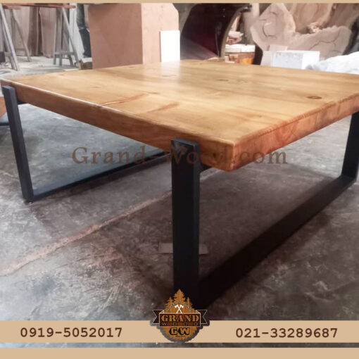 قیمت میز جلو مبلی روستیک چوب طبیعی