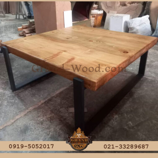 میز جلو مبلی روستیک تنه درختی