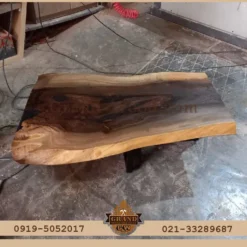 خرید میز جلو مبلی و عسلی روستیک چوب طبیعی گردو