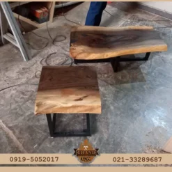 قیمت میز جلو مبلی و عسلی روستیک چوب طبیعی گردو