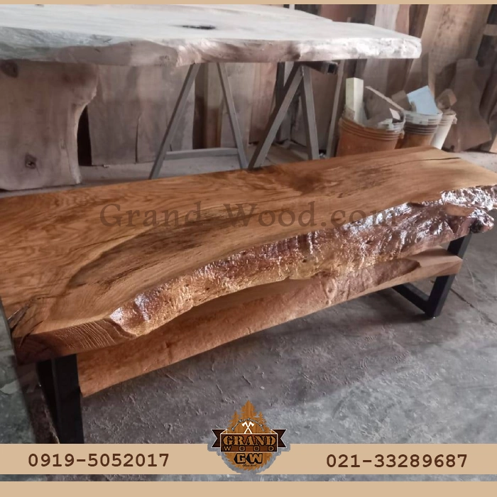 سفارش میز تلویزیون روستیک دو طبقه
